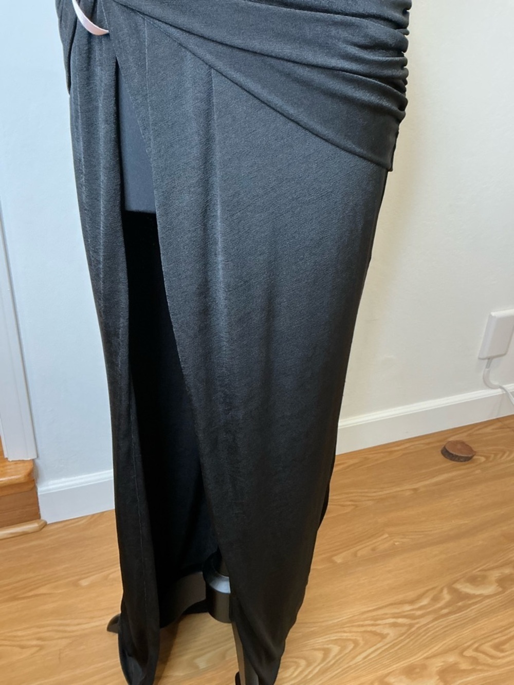 House of CB Black Plunging Ruched Maxi Dress - Picture 10 of 13